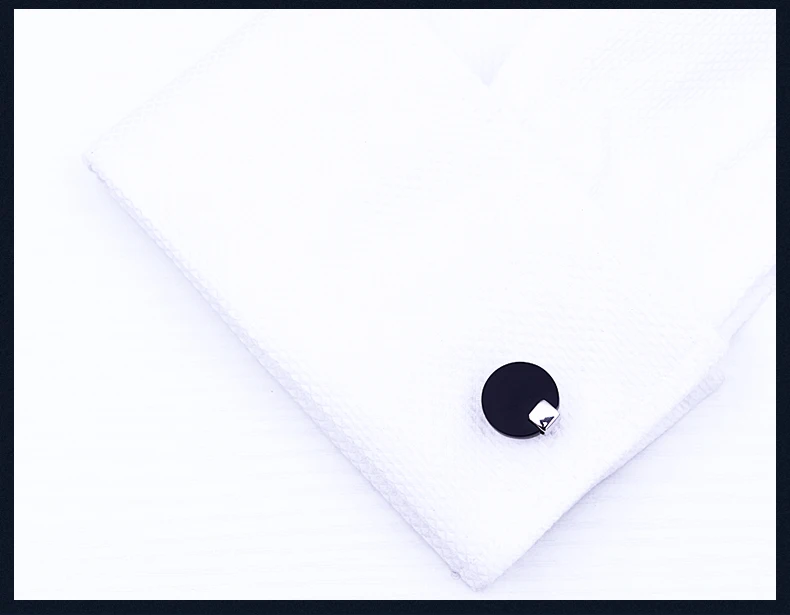 KFLK Роскошная рубашка запонки для мужчин подарок бренд манжеты пуговицы черные манжеты звено высокое качество круглые abotoadura gemelos ювелирные изделия