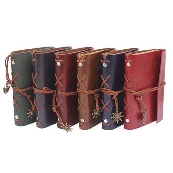 

10 pcs Diary Book Notebook Vintage Pirate Note Book Replaceable Traveler Notepad Book Leather Cover Blank Notebook Journal Diary