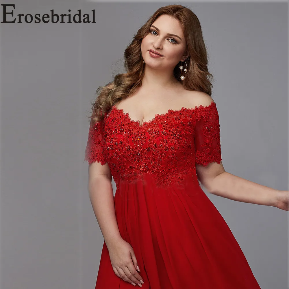 Элегантные вечерние платья, вечернее платье размера плюс, длинное вечернее платье, красные элегантные вечерние платья с коротким рукавом