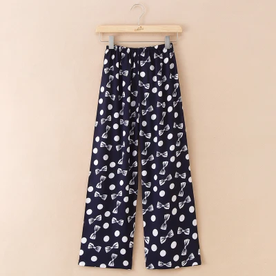 

eastical Summer Cotton Sleep Bottoms For Women Printed Pajama Pants One Size Loose Trousers Elastic Waist Casual Home Pants
