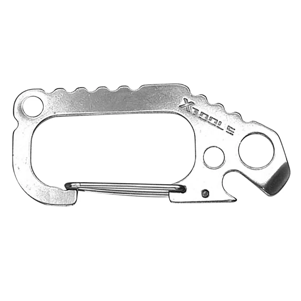 

Climbing Carabiner Stainless Steel Rope Keychain Key Hooks Clip Multifunctional Tools Bottle Opener Survival Edc Equipment 011