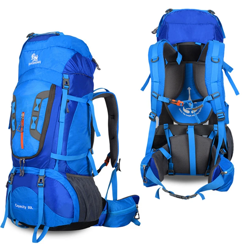 

80L Large Capacity Men's Outdoor Backpack Camping Bag Waterproof Mountaineering Hiking Backpacks Sport Bag Climbing Rucksack