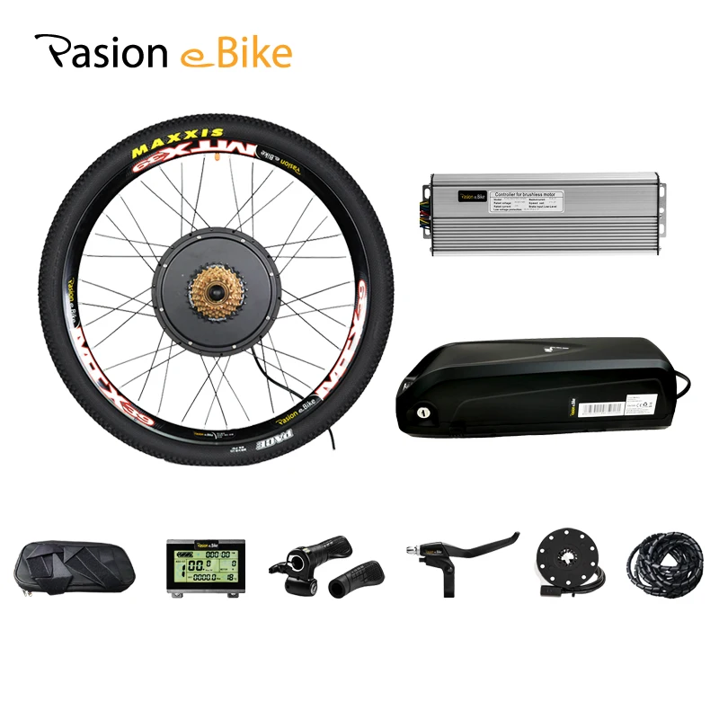 

52v12.8ah e Bike Battery with 48v 1500w Electric Bike Conversion Kit 52V Battery 48v Electric Wheel Motor Kit eBike Motor Wheel