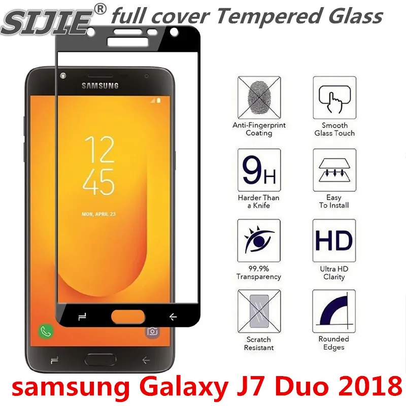Полное покрытие из закаленного стекла для samsung Galaxy J7 Duo 2018 J7Duo2018 J7Duo защитный чехол
