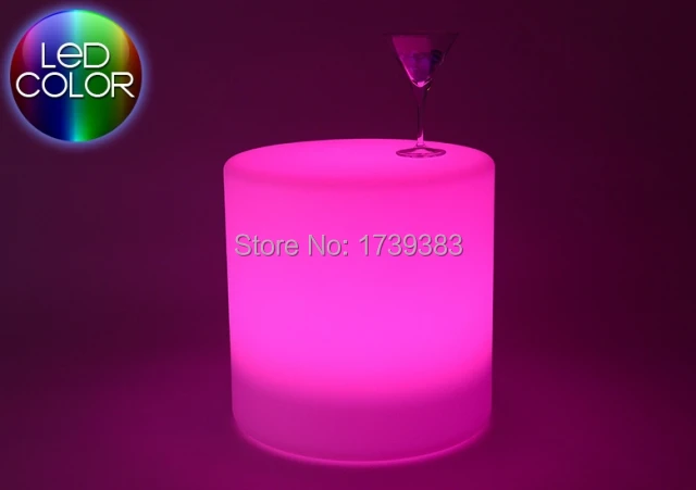 

Light-emitting plastic Waterproof chairs round stool rechargeable LED Valse furniture stool bar stool changing his shoes color