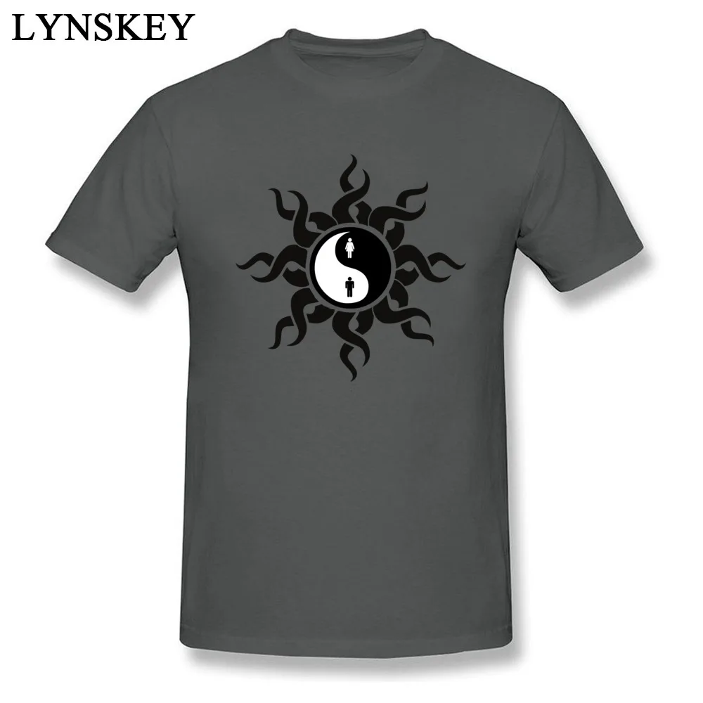 Crewneck All Cotton T Shirt for Men Print Summer Tops Tees Short Sleeve Faddish Tribal Yin Yang Man Woman Customized Clothing Shirt Tribal Yin Yang Man Woman carbon