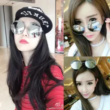 Free Shipping 2017 Hot round oversized Sunglasses for women men oculos vintage ray brand designer luxury fashion UV400