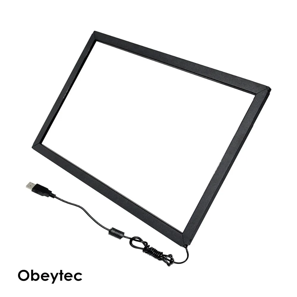 Obeytec 20," ИК сенсорный экран наложения комплект, 6 точек, Бесплатный драйвер, супер тонкий, 3 мм антивандальное стекло, высокая совместимость