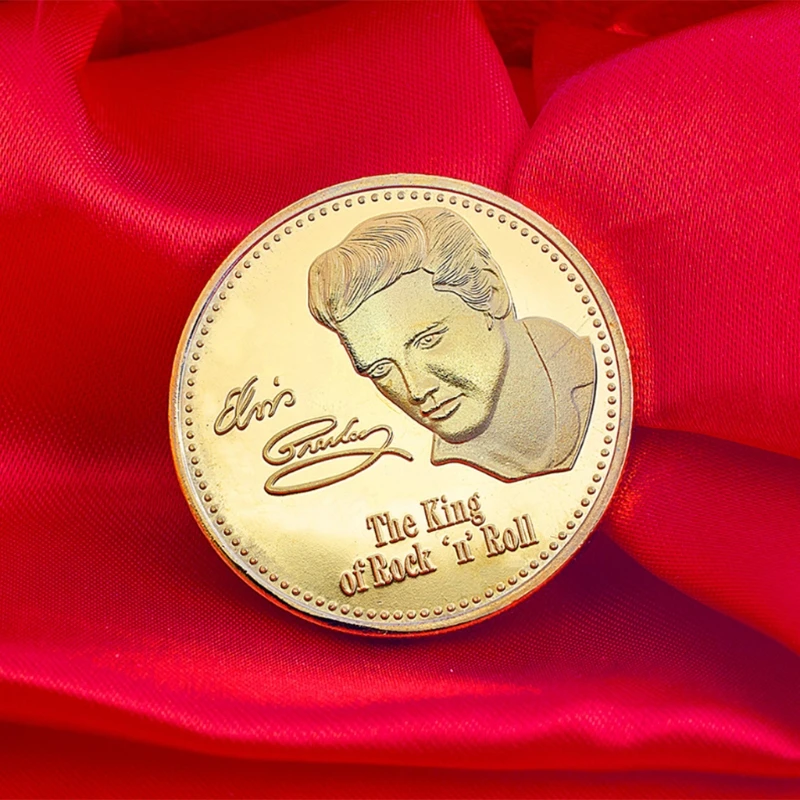 Памятная монета Elvis Presley коллекция искусство подарок BTC Биткоин сплав