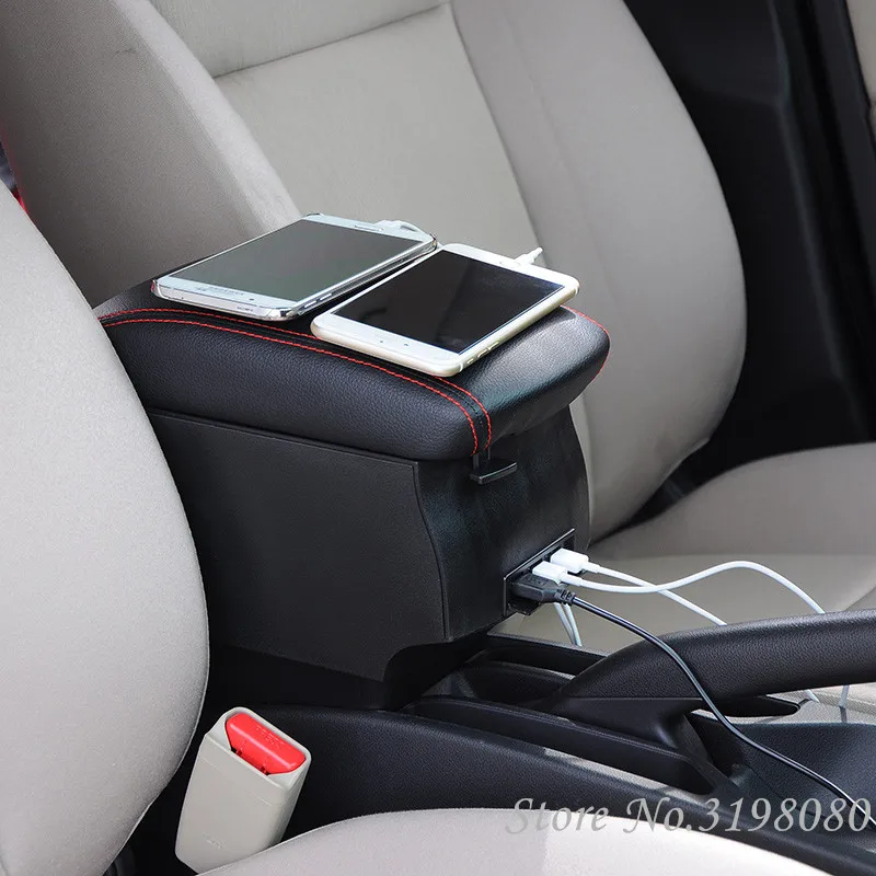 Для VW 2010 2017 Tiguan без сверла в автомобиле 8 шт. USB подлокотник автомобильный Центр