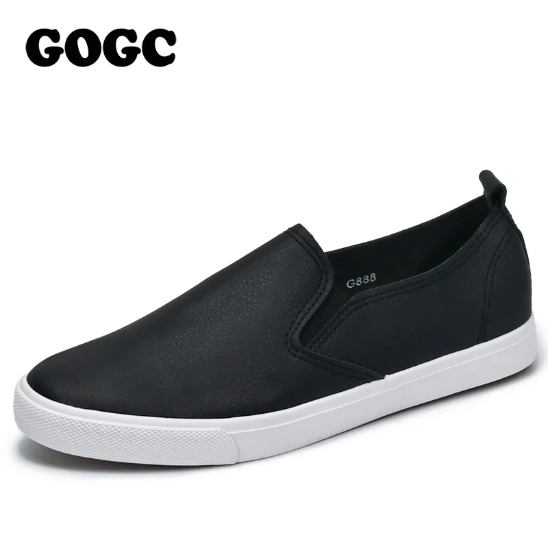 Acheter GOGC Femmes Slipony Respirant En Cuir Glissement sur des Chaussures Plates Femmes Haute Qualité Respirant Femmes Chaussures Femme Chaussures de Causalité Mocassins