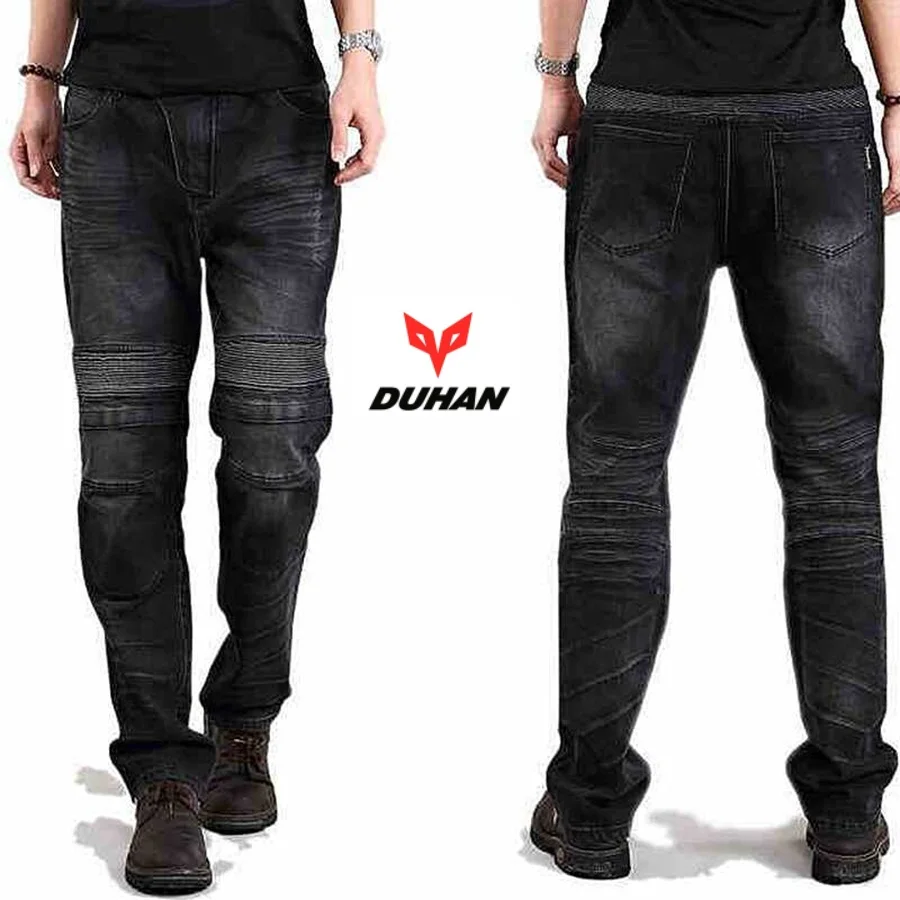 1 шт., байкерские джинсовые штаны в байкерском стиле DUHAN, винтажные защитные брюки
