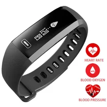 Smart Wrist Band Heartrate Blood Pressure Oxygen Oximeter Sport Bracelet Watch intelligent For IOS Android pk