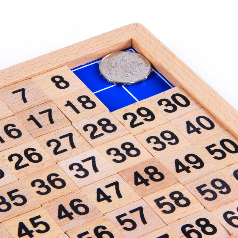Montessori Mathematics Toy Educational Wooden Teaching Toys 1-100 Digit Cognitive 10*10 Multiplication Table Toy for Children