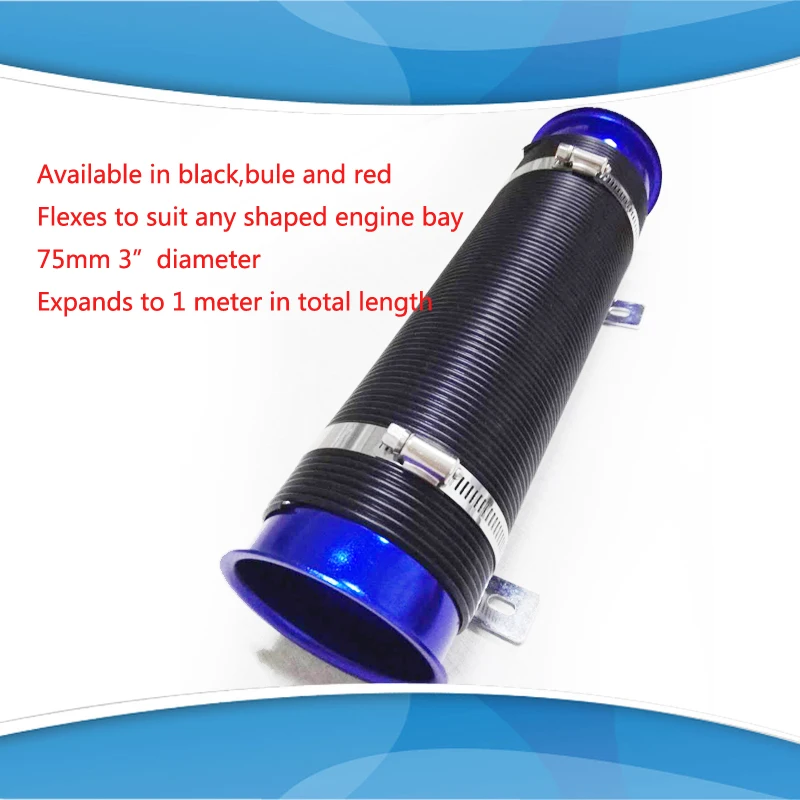 

3" 76mm Universal Multi Flexible Cold Air Intake Duct Turbo Pipe Tube Air Intake Inlet Hose