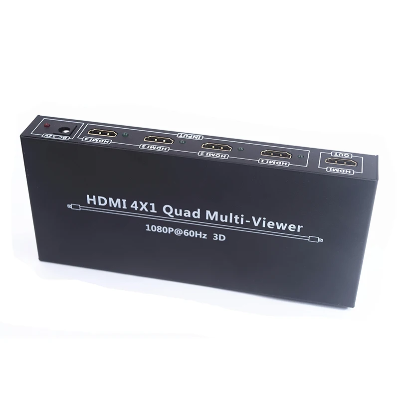 

kebidumei 3D 1080P HDMI 4x1 Quad Multi-viewer With PIP Support Switch HD Video Splitter Compliant With HDMI 1.3a HDCP 1.2