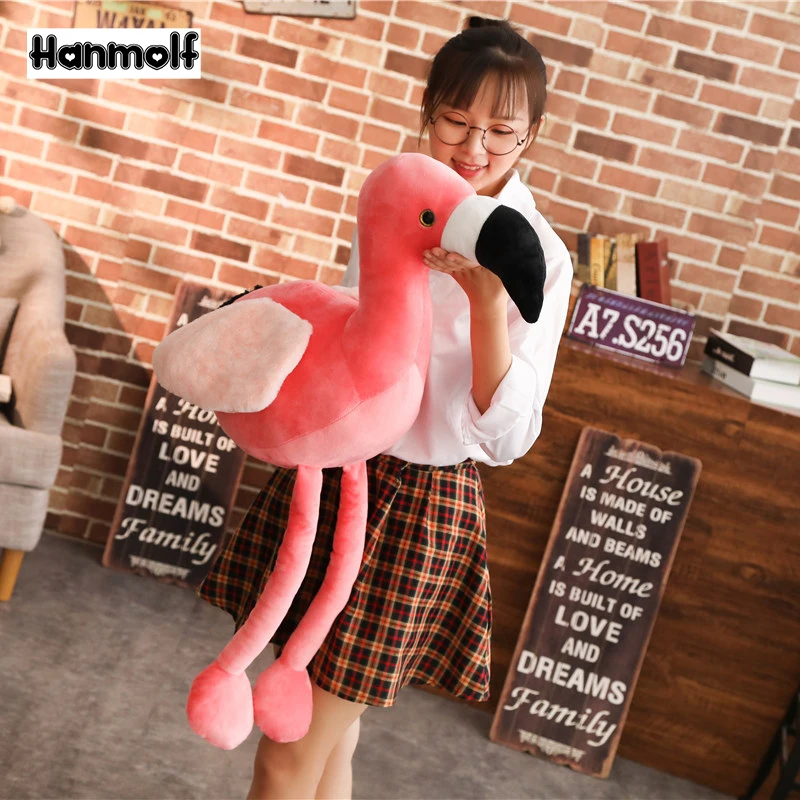 

Pink Flamingo Animals Stuffed Doll Plush Flamingo Toy Lifelike Decorative Flamingo Plushie Toy Kids Animals Gift 60/90cm