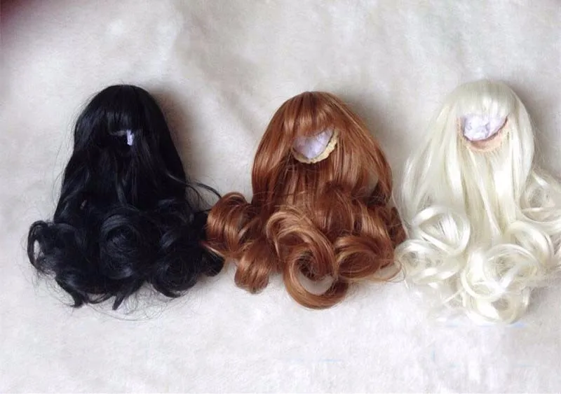 Новое поступление куклы аксессуары ручной работы синтетические волосы Kurhn куклы парики Волнистые 1/12 парик для шарнирной куклы