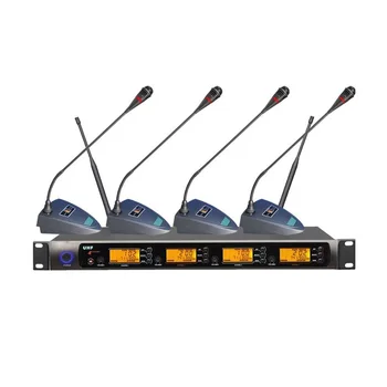 

Bolymic 4 Channels Wireless microphone Gooseneck Conference Microphone UHF True Diversity