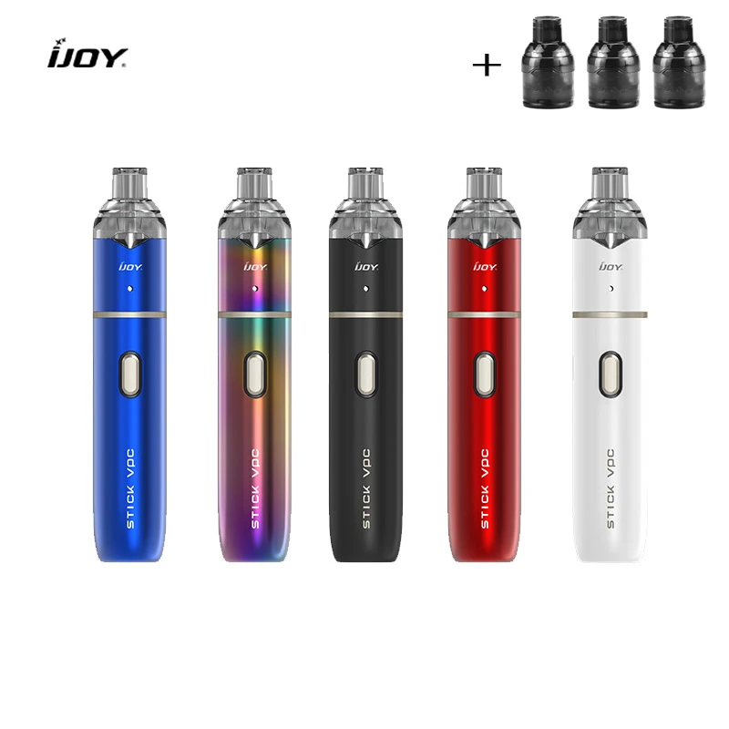 

Original iJoy Stick VPC Pod All-in-one 15W Starter Kit 1100mAH 1.6ml Vape Vaporizer VS Justfog C601 Minifit
