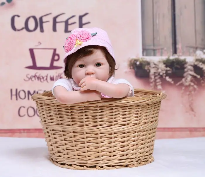 

49cm cloth Body Silicone Reborn Baby Doll Toys Lifelike Baby-Reborn Princess Doll and plush toy Child Birthday Christmas Gift