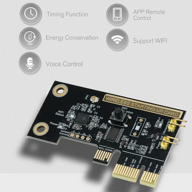 EWeLink WiFi беспроводной смарт-переключатель релейный модуль мини PCI-e Настольный переключатель карта перезапуска Переключатель включение/выключение ПК Пульт дистанционного управления