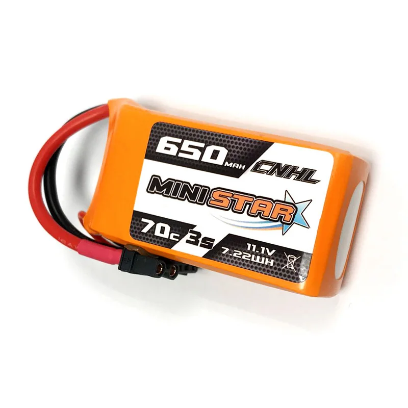 3 шт CNHL MiniStar 650mAh 11,1 V 3S 70C Lipo батарея с XT30U вилкой