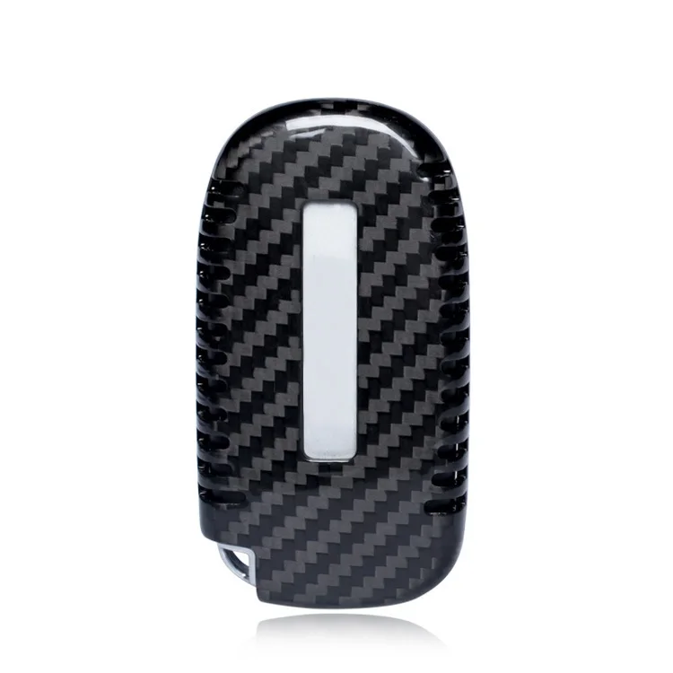 Remote Key Fob Cover Shell For- Jeep Grand Cherokee Carbon Fiber Key Case Car Styling Accessories