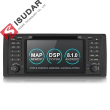 Isudar Штатная Автомагнитола автомобилая навигация с навигатор 1Din с Сенсорным 7 Дюймовым Экраном на Android 8.1 для Автомобилей BMW/E39/X5/E53 Canbus Радио FM DSP Видеорегистратор
