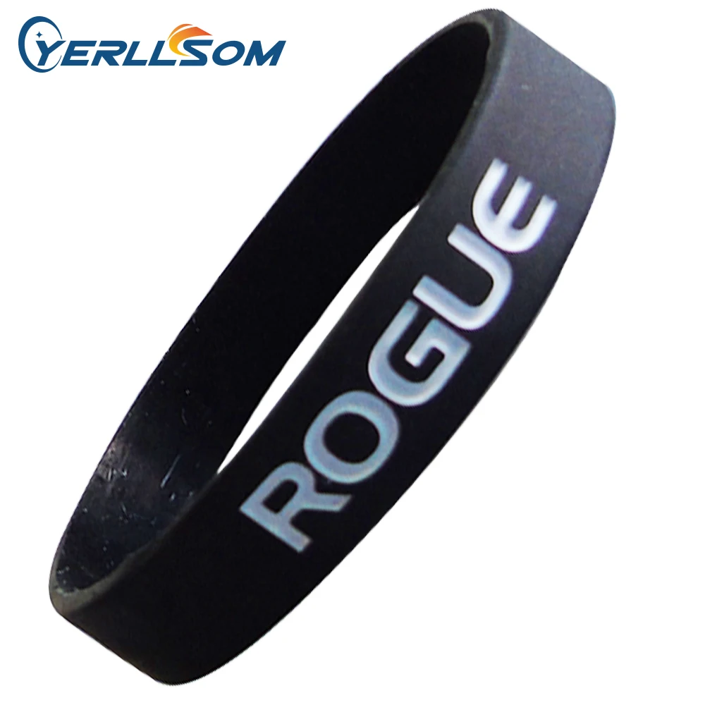 

YERLLSOM Free shipping 100pcs ROUGE ink fileld rubber silicone wristbands bangles for events Y061113