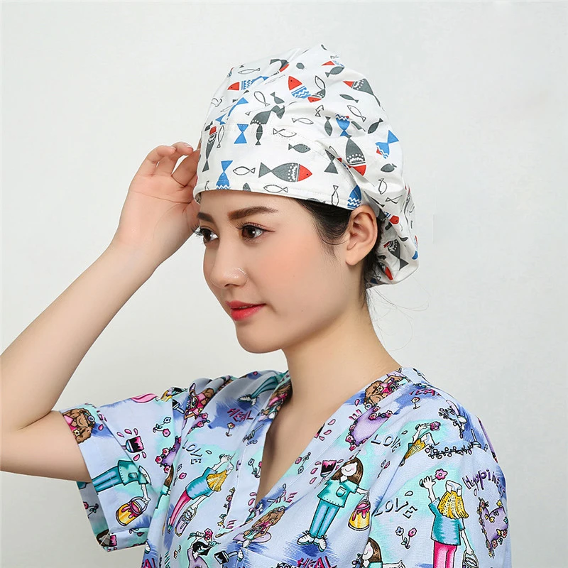 Медицинские Хирургические кепки для медсестры костюм медика шапочка для салона красоты лаборатория аптека медицинские шапки хирургические головные уборы хлопок Мягкий - Цвет: photo