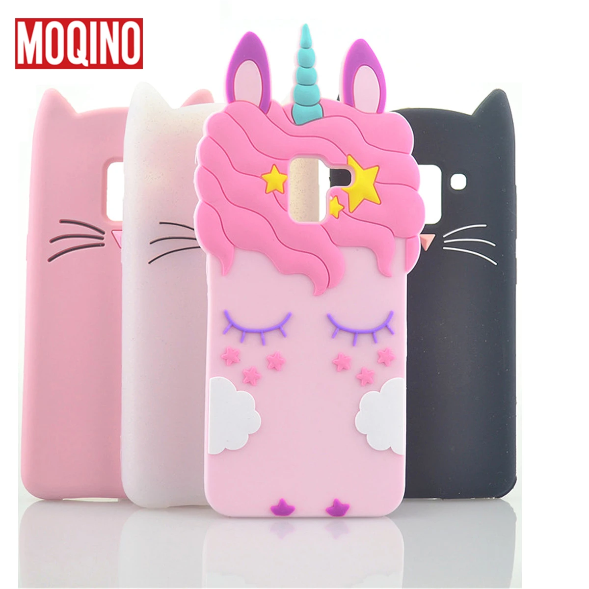 

For Samsung Galaxy A8 A8 J4 J6 J8 2018 Case Silicone Unicorn Rainbow Horse Cat Phone Cover For Samsung J4 J6 A6 A8 Plus 2018