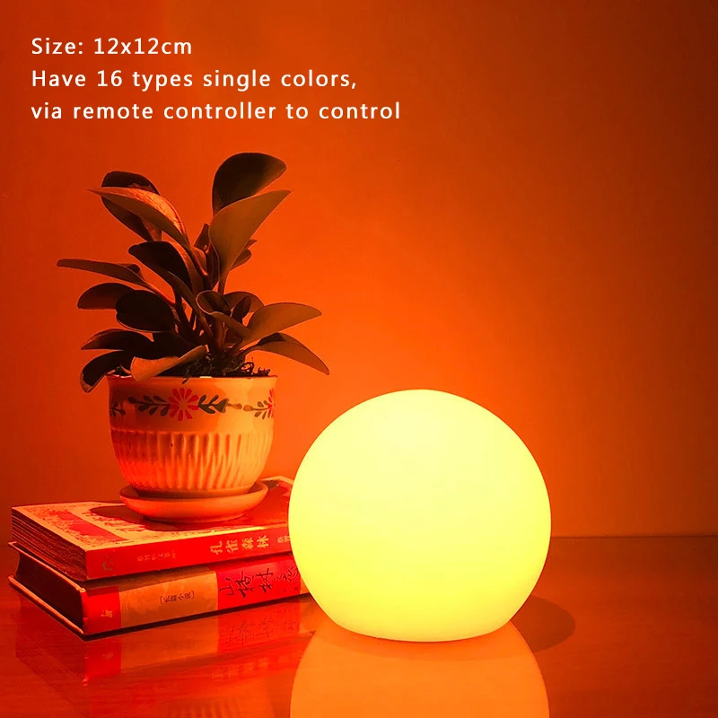 

Colorful LED Ball Lamps Home Decoration Lawn Outdoor Changeable Remote Control Nightlight Portable Hanging Wall Night Light
