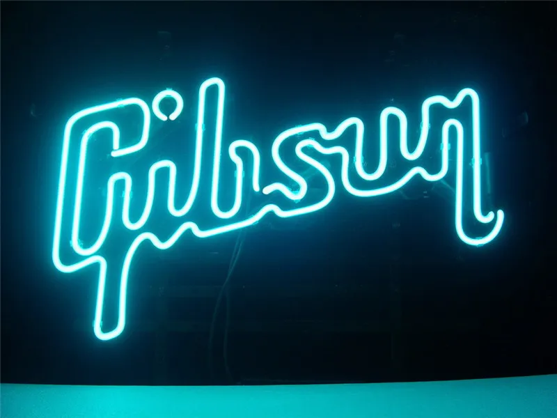 NEON SIGN For GIBSON GUITAR MUSIC Signboard REAL GLASS BEER BAR PUB display Shop christmas Light ...