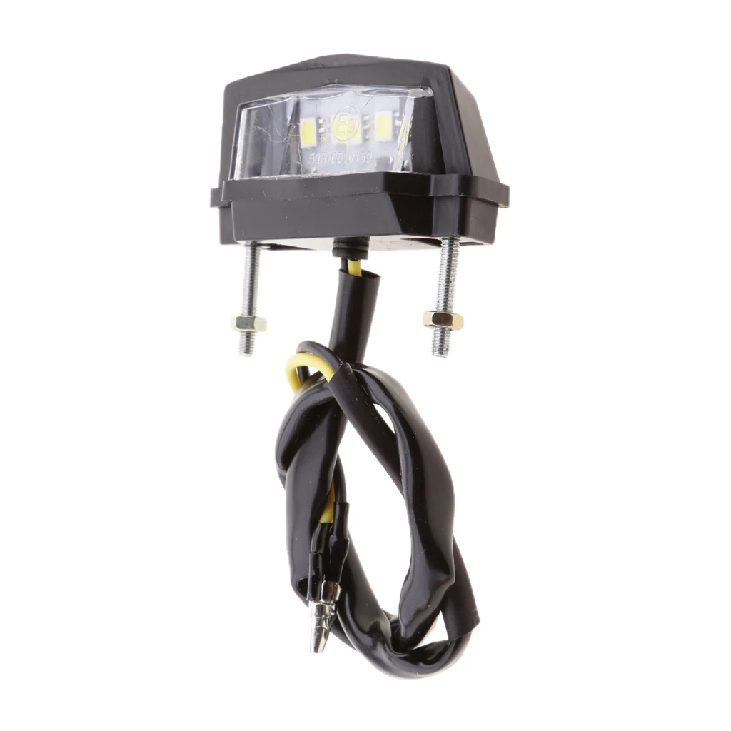 

1 Pcs Universal Motorcycle Rear Tail Stop White Light Lamp For Number Plate Light 3 Ultra Bright Bulb Shock Resistant Waterproof