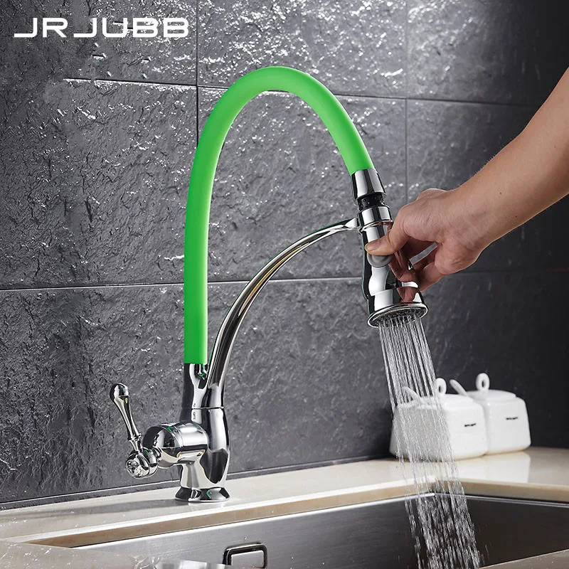 Buy Chrome Brass Flexible Kitchen Faucet 360 Rotating