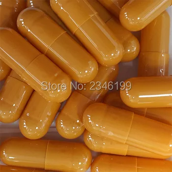 

1000pcs/lot New Brand Golden Yellow Medical Capsules, Empty DIY Capsule Shells, Size 0# Medical Powder Refillbale Container