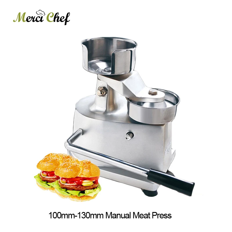 100mm-130mm Manual Hamburger Press Burger Forming Machine Round Meat shaping Aluminum Machine Forming Burger Patty 100mm-130mm Manual Hamburger Press Burger Forming Machine Round Meat shaping Aluminum Machine Forming Burger Patty