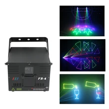 AUCD 1W DMX ILDA RGB Animation Beam Laser Projector Light DJ Party Nightclub Professional KTV Wedding Stage Lighting FB-6