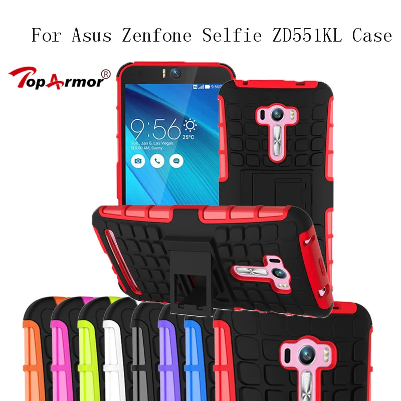 TopArmor чехол для Asus Zenfone 2 ZE551ML Heavy Duty Броня ударопрочный PC + TPU стент основа Selfie ZD551KL