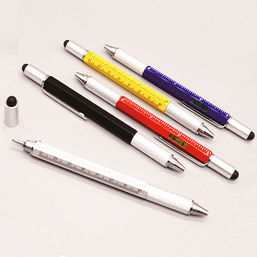 In 1 Scale Level Screwdriver Ruler Multi-functional Tool Ballpoint Pen