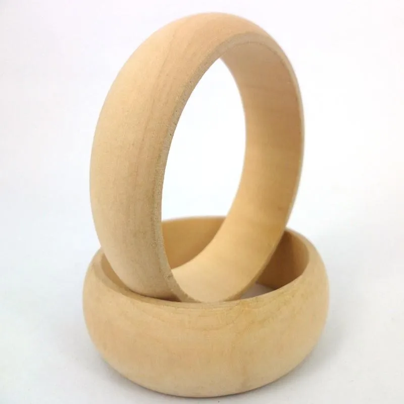 Natural flat wooden bangles  (1)