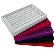 

Velvet Ring Plate Earrings Empty Plate Jewelry Display Rack Jewelry Storage Box Tray