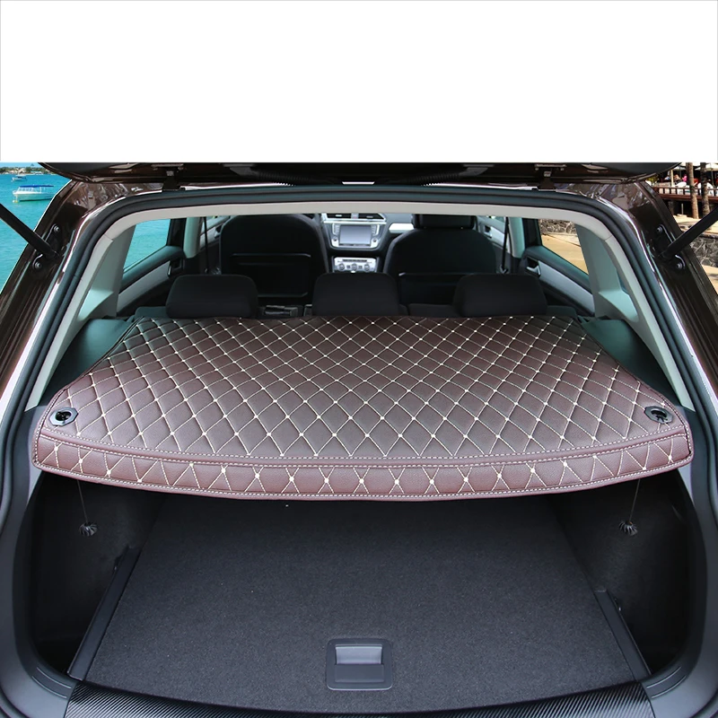 Lsrtw2017 стайлинга автомобилей багажник автомобиля коврики для Volkswagen Tiguan - Название цвета: coffee 1 piece