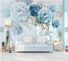 Custom floral wallpaper, simple peony murals for living room bedroom sofa TV background wall decorative wallpaper Custom floral wallpaper, simple peony murals for living room bedroom sofa TV background wall decorative wallpaper