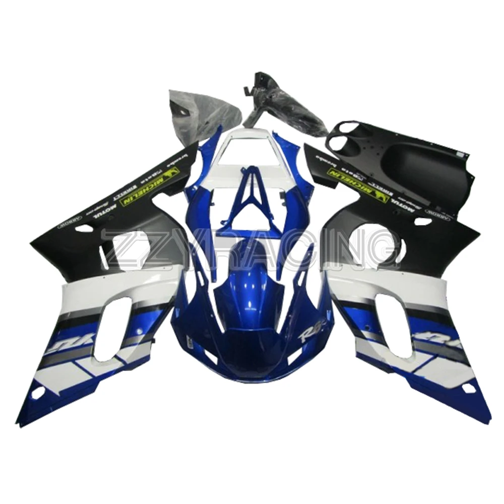 

Injection Fairings for Yamaha R6 1998 - 2002 99 00 01 Complete Panels Kit 1999 2000 2001 ABS Plastic Body Work Blue Grey New Kit