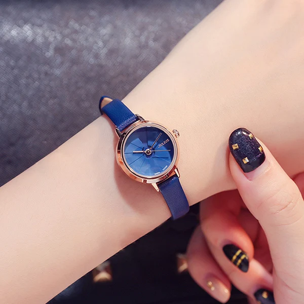 Julius lady, повседневные, маленький циферблат, кожаные часы, женские, брендовые, водонепроницаемые, кварцевые, креативные, наручные часы, женское платье, часы, Reloj Mujer - Цвет: blue leather watch