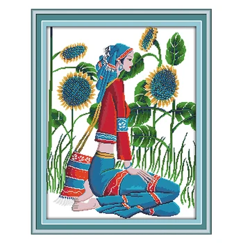 

JoySunday crossstitch diy The sunshine feeling (2)DMC14CT11CT cotton fabric livingroom dininghall home hotel painting wholesale