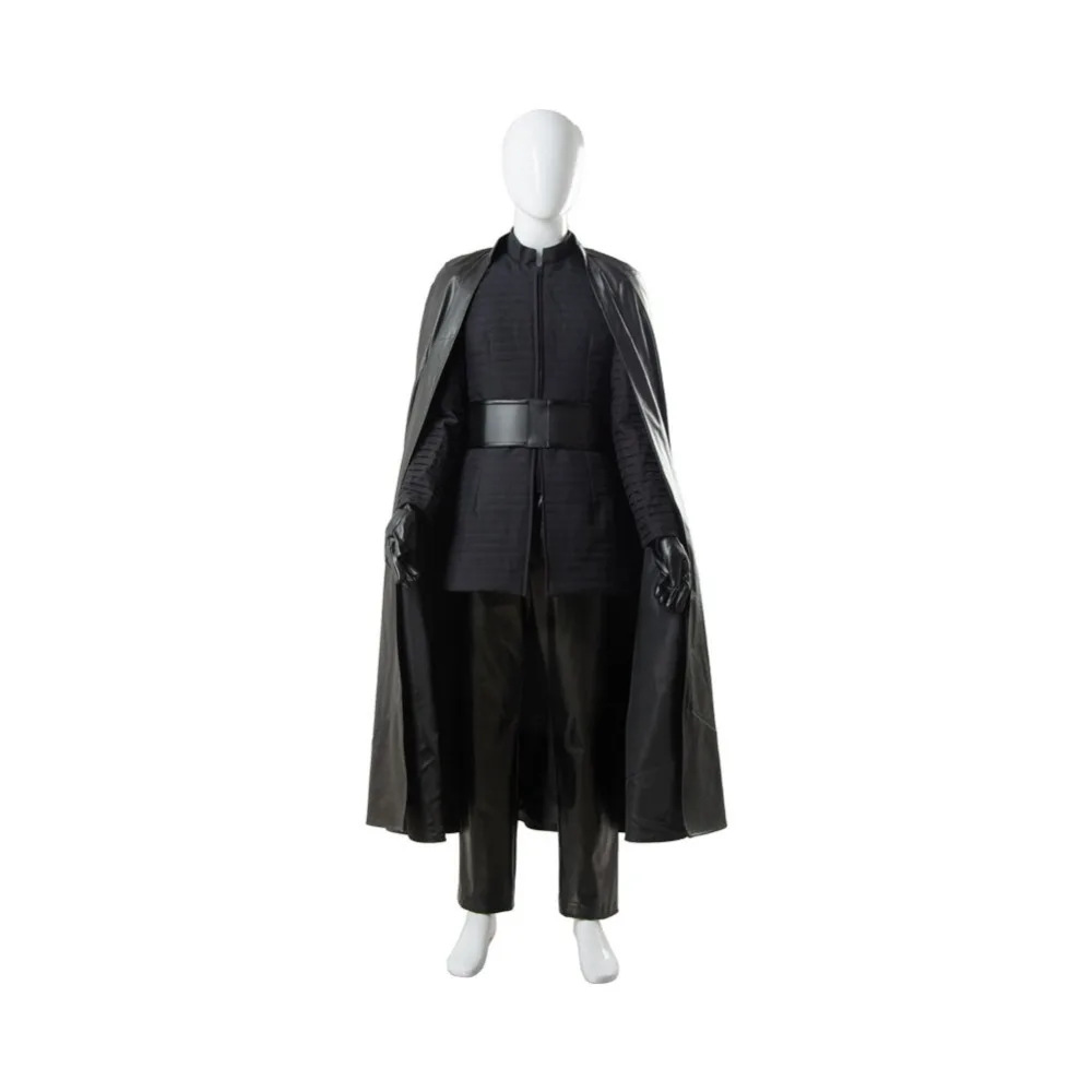 Взрослый костюм Звездных Войн 8 VIII Kylo Ren Косплей Костюм Полный комплект плащ для