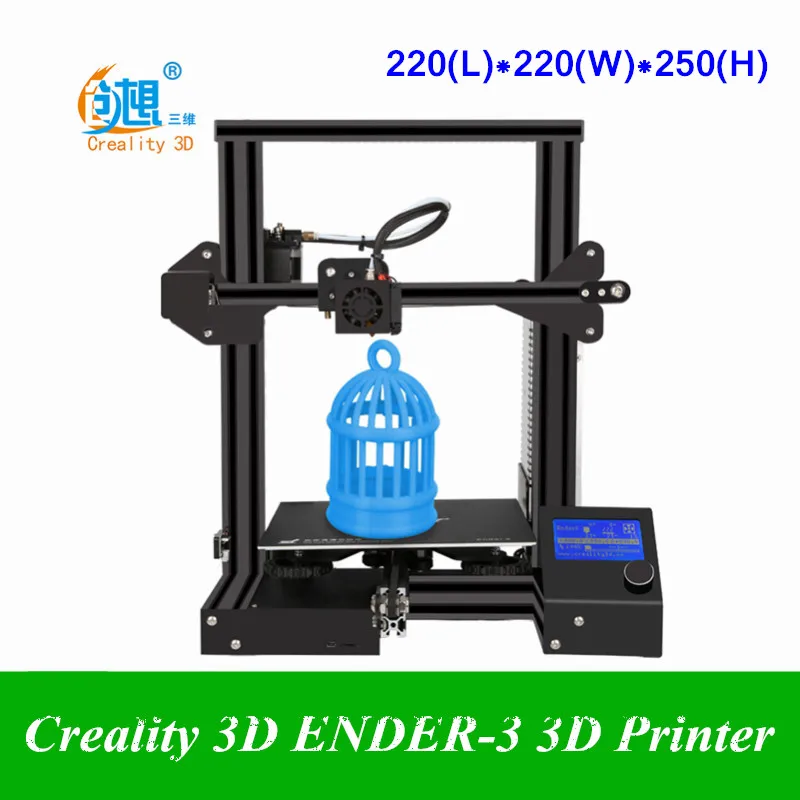 

Newest DIY Ender-3 3D Pinter Kits Continue Printing Power Failure Large Size 220*220*250mm V-slot Prusa i3 Metal Printer 3D